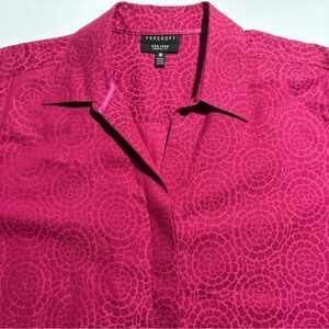 Foxcroft Fuchsia Patterned Blouse